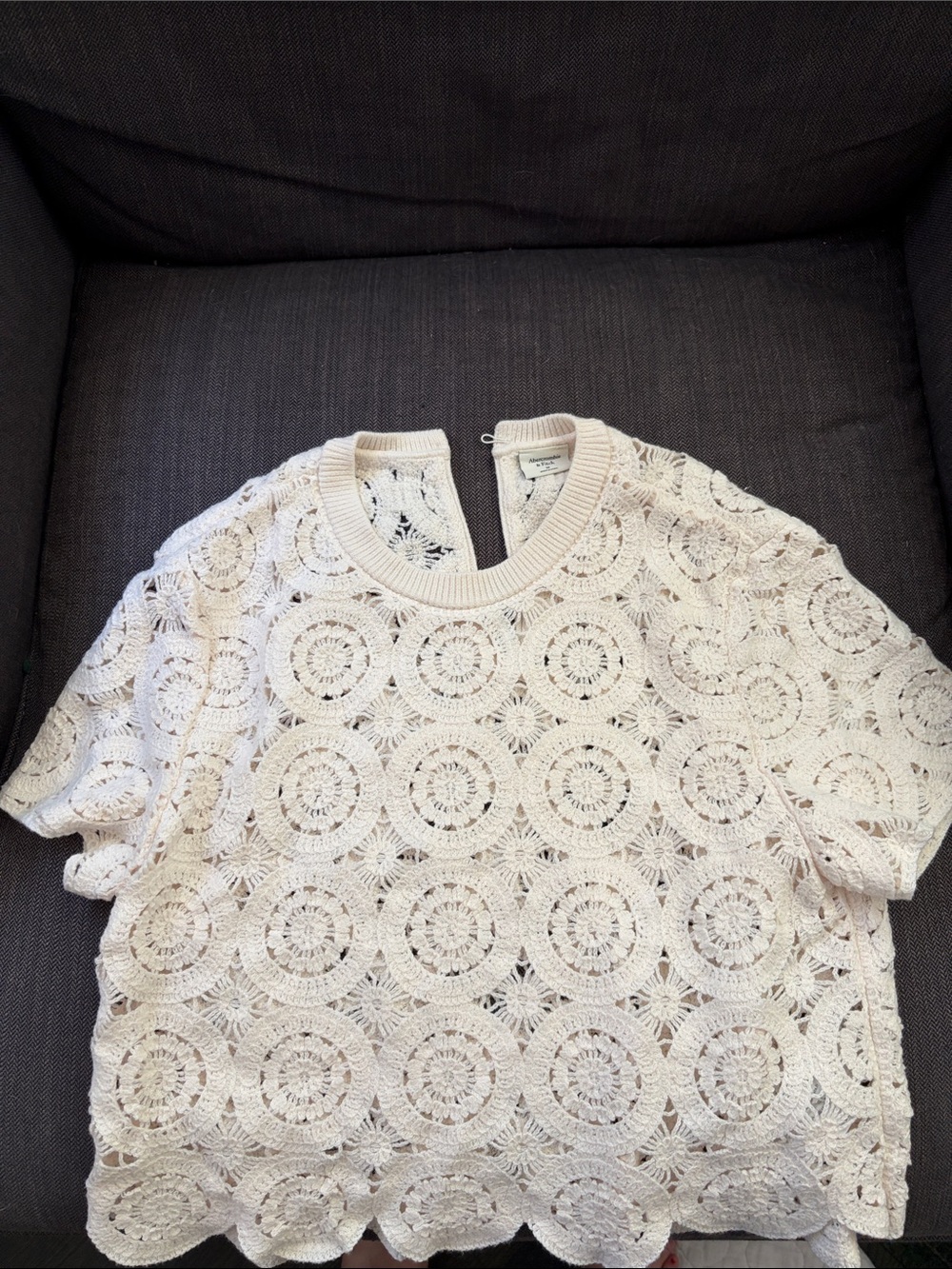 Abercrombie Crochet Short Sleeve Top